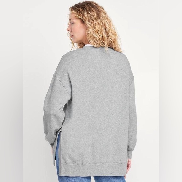 Old Navy SoComfy Relaxed Tunic Sweatshirt Size Small Heather Grey - Picture 7 of 7